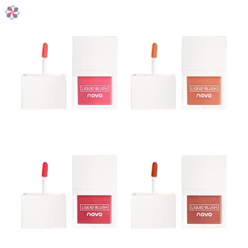 

Novo New 4 Color Sleek Liquid Blusher Silky Blush Moisturizing Long-lasting Natural Cheek Soft Blush Face Contour MakeupCY