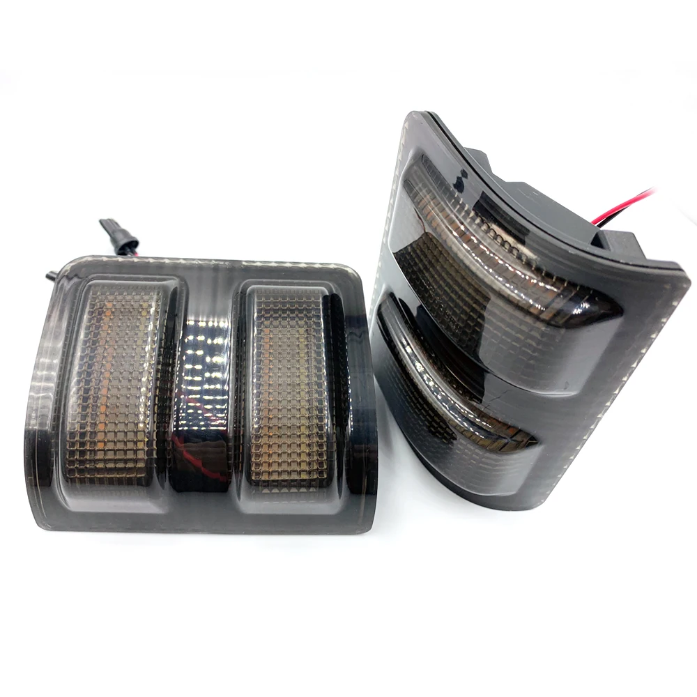 2 шт. указатель поворота для ford fit 08-16 Super Duty F250/F350/F450/F550 угловой светло-красный и белый Светодиодный Боковой зеркальный маркер