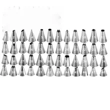 48 голова из нержавеющей стали установленная цветок рот набор насадка для декорирования торта пекарни DIY крем инструмент Бар Номер Инструкция книга