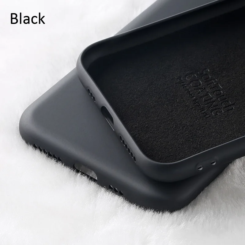 X-Level жидкий силиконовый чехол для iPhone 11 Pro Max мягкий гелевый резиновый тонкий защитный чехол - Цвет: Black