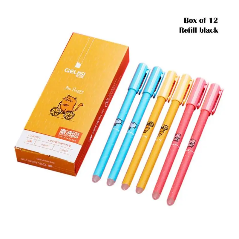 

12pieces/set Erasable Erasable Pen Cute Cat Novel Magic Gel Pen Children's Gife Students Office School Stationary Supplies