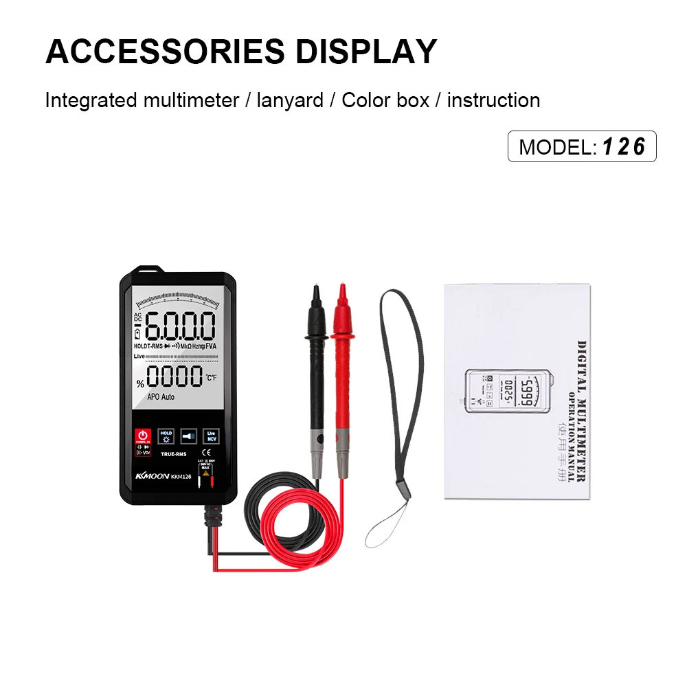 KKM128 4 7 дюймов прикосновения Экран Цифровой мультиметр Напряжение частоты