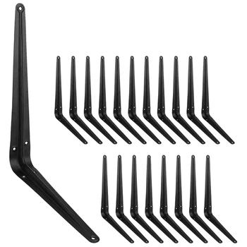 

10 Pack Shelf Brackets 10 Inch, Heavy Duty L Corner Brace Support, Metal Joint Angle Bracket for Hanging, Bracket
