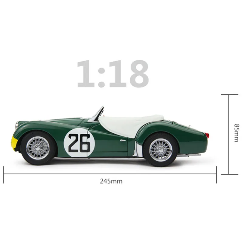 1/18 весы Triumph классического автомобиля 1959 ле-Ман № 26 автомобиль литой Сплав ралли оригинальная модель автомобиля металлический автомобиль игрушки вентиляторы коллекция
