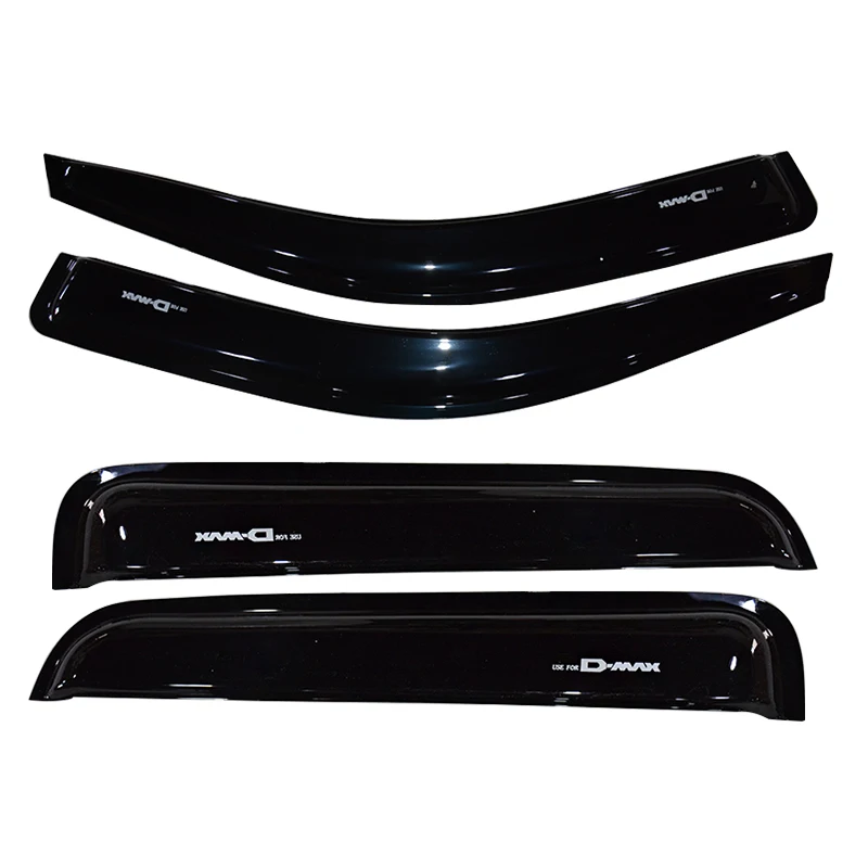 2012-2015 Car Wind Deflector Awnings Shelters For D-MAX DMAX Black Window Deflector Guard Rain Shield FIT For ISUZU D-MAX DMAX