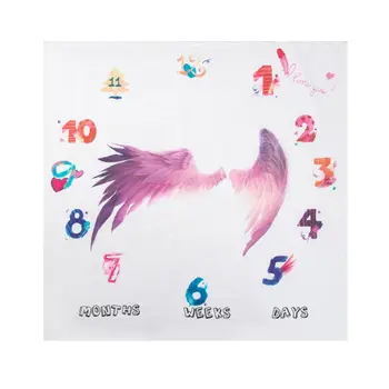 

Baby Milestone Blanket Newborn Photo Background Cloth Infants Monthly Record Growth Swaddle Wrap Photography Props