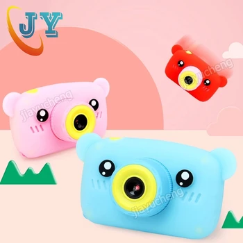 

Kids camera Portable Children Cute Cartoon Bear Shape 2 Inches IPS Screen Mini Camera for Child birthday gifts