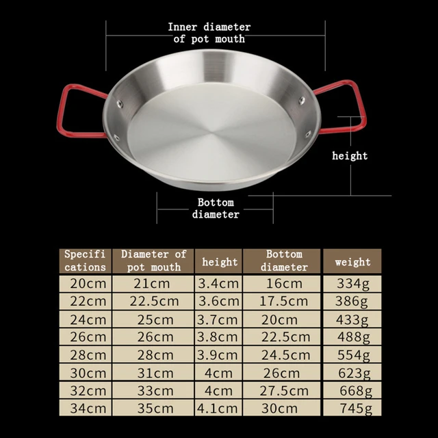 Stainless Steel Paella Pan Lid  Stainless Steel Cooking Pots - 20-34cm Pan  Handle - Aliexpress