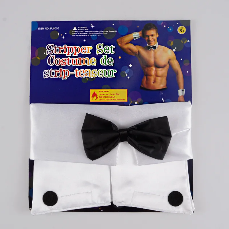 3pcs/lot Bachelor Party Groom Light Bow Tie Shirtless Three-Piece Suit Wedding Decoration Hen Supplies Masquerade DGU45 | Дом и сад