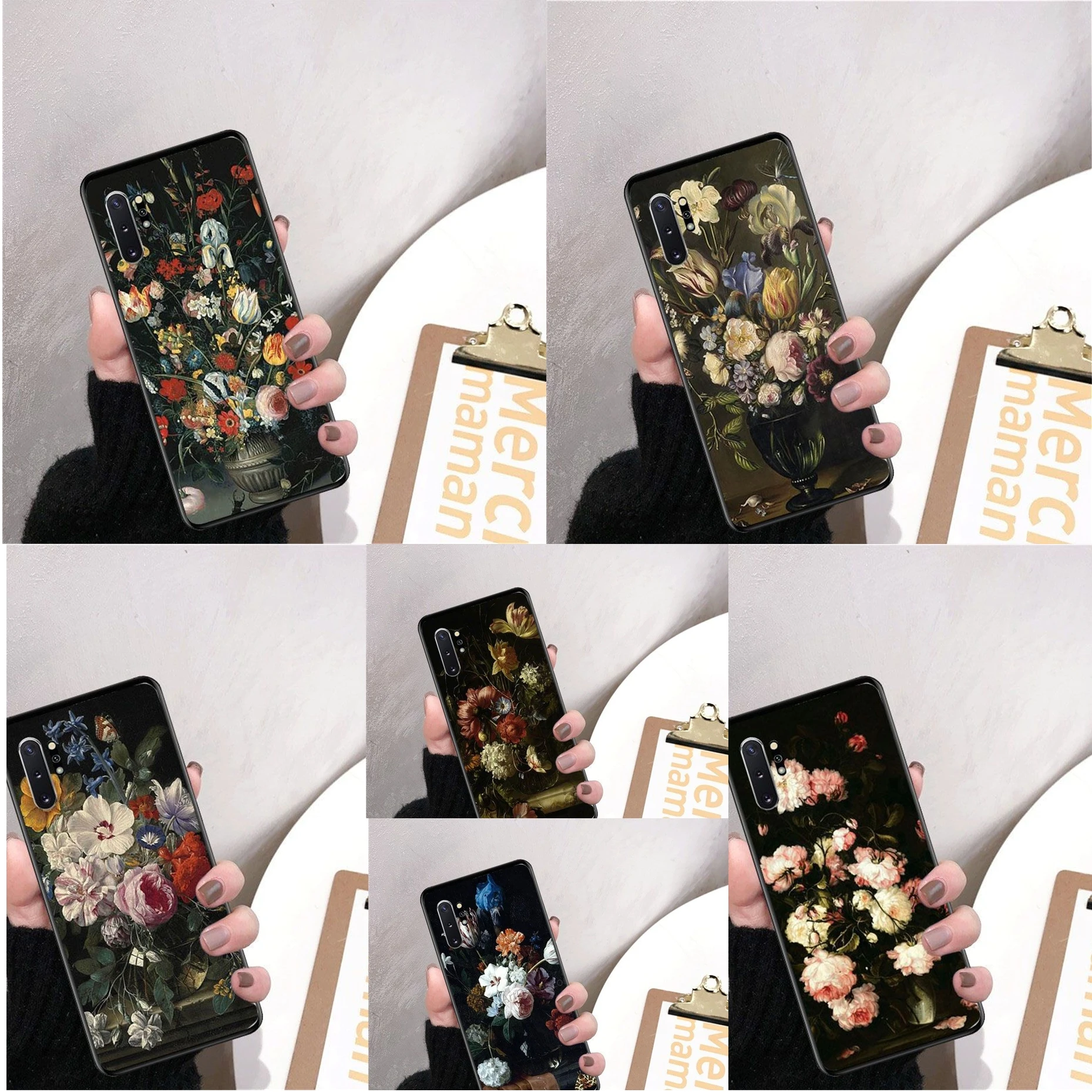 Цветок бабочка в вазе эстетическое искусство чехол для телефона note 3 4 5 7 8 9 10 10pro |