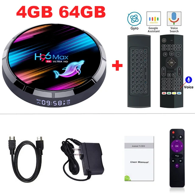 H96 MAX X3 Android 9,0 Smart tv Box Amlogic S905X3 2,4G& 5G Dual Wifi BT4.0 1000M 8K медиаплеер Google Play Andorid телеприставка - Цвет: 4G64G-MX3