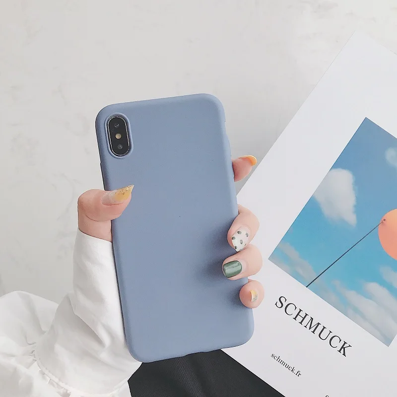 Lavender Ash Nude Pink Matte Soft Silicone Phone Case for iPhone 11, 11 Pro Max, XR, XS, X, 8, 7, 6 Plus - TPU Back Cover image 3