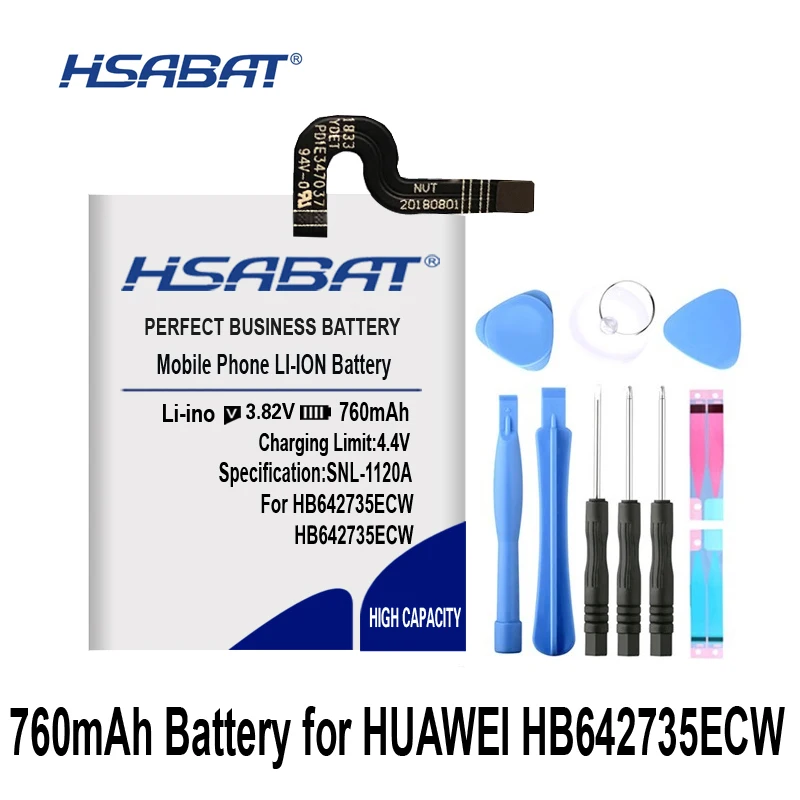 HSABAT HB642735ECW 760mAh аккумулятор для Huawei HB642735ECW батареи