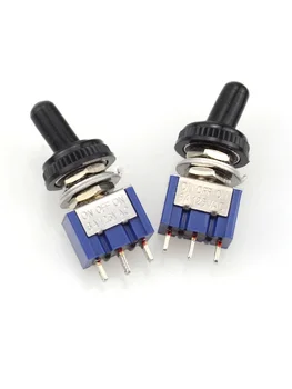 

5PCS 125V 6A ON/OFF/ON 3 Position SPDT Toggle Switch w Waterproof Cover Cap