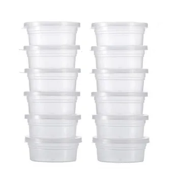 

Visual Touch 12 Pcs High-quality Slime Storage Containers Foam Ball Storage Cups Containers With Lids Small Sundries Storage#25