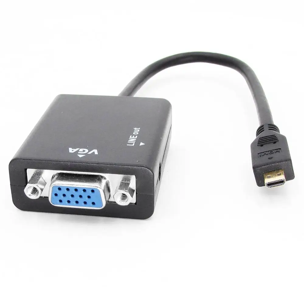 2 ГБ/4 ГБ Raspberry Pi 4 Модель B Micro-HDMI в VGA кабель видео конвертер адаптер видео-выход передача Настольный ПК ноутбук планшет ПК