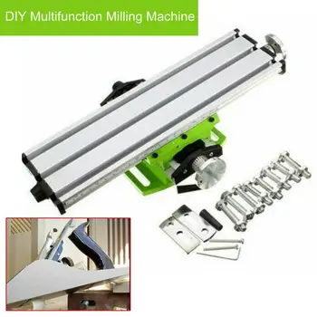 

2 Axis DIY Multifunction Worktable Mini Milling Machine Table Drill Vise Fixture Bench Compound Adjustment Worktable