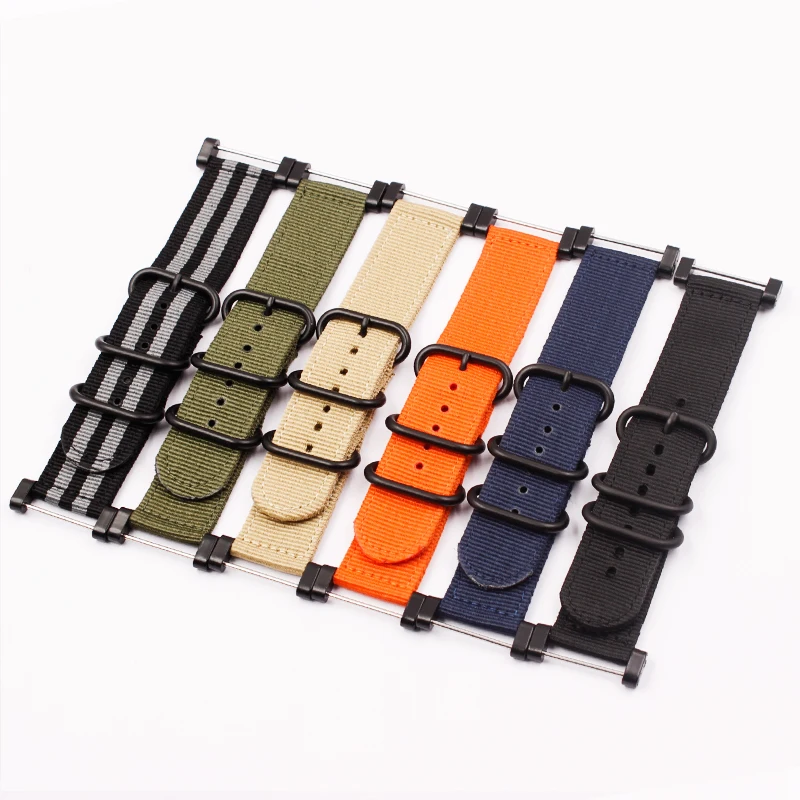 Watch Accessories Nylon Watch Strap Male Suitable for NATO Watch Strap Applicable to SUUNTO 24mm Strap Multicolor Watch Accessories Nylon Watch Strap Male Suitable for NATO Watch Strap Applicable to SUUNTO 24mm Strap Multicolor