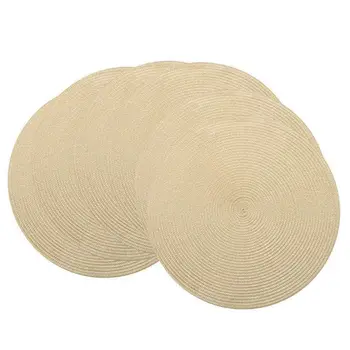 

Indoor & Outdoor Round Woven Placemat, Set of 6 Perfect for Fall, Dinner Parties, BBQs, Christmas Parties and Everyday Use 15 In