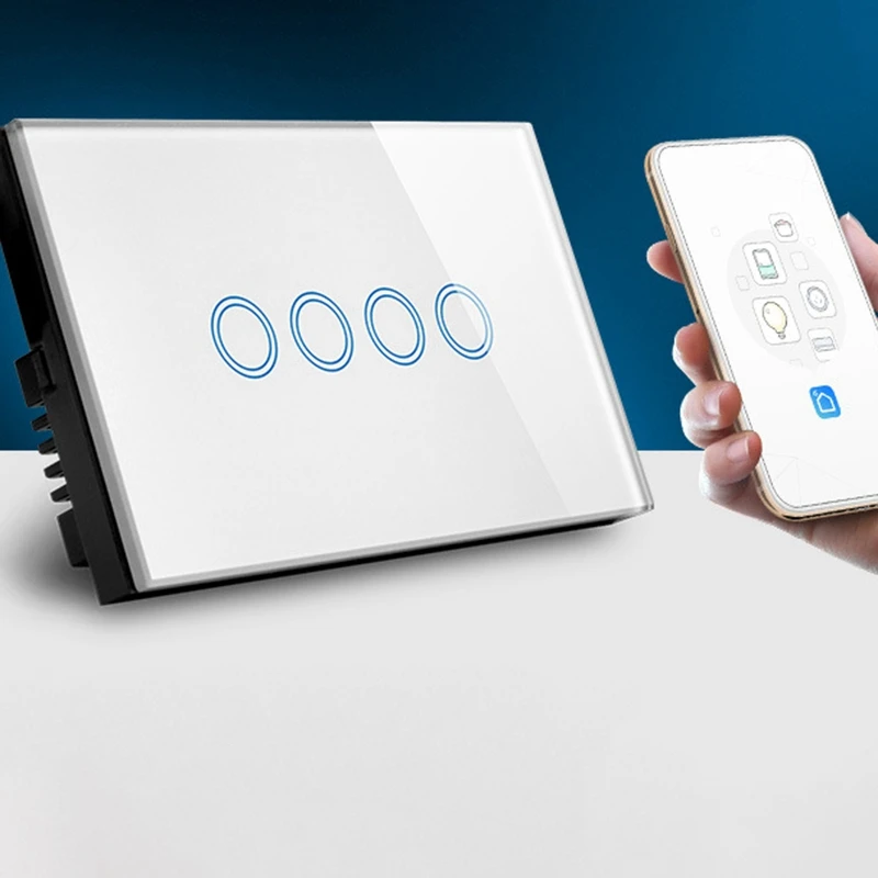 Wifi переключатель 4 Открытый одиночный контроль мобильный телефон пульт дистанционного управления Wifi настенный переключатель 120/118 пресс-переключатель розетка