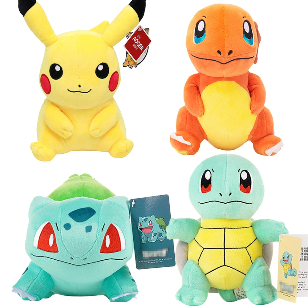 

Charmander Squirtle Pikachu Bulbasaur Jigglypuff Lapras Eevee Anime Pokemon Soft Toy Peluche Cute Plush Doll Holiday Gift for Ch