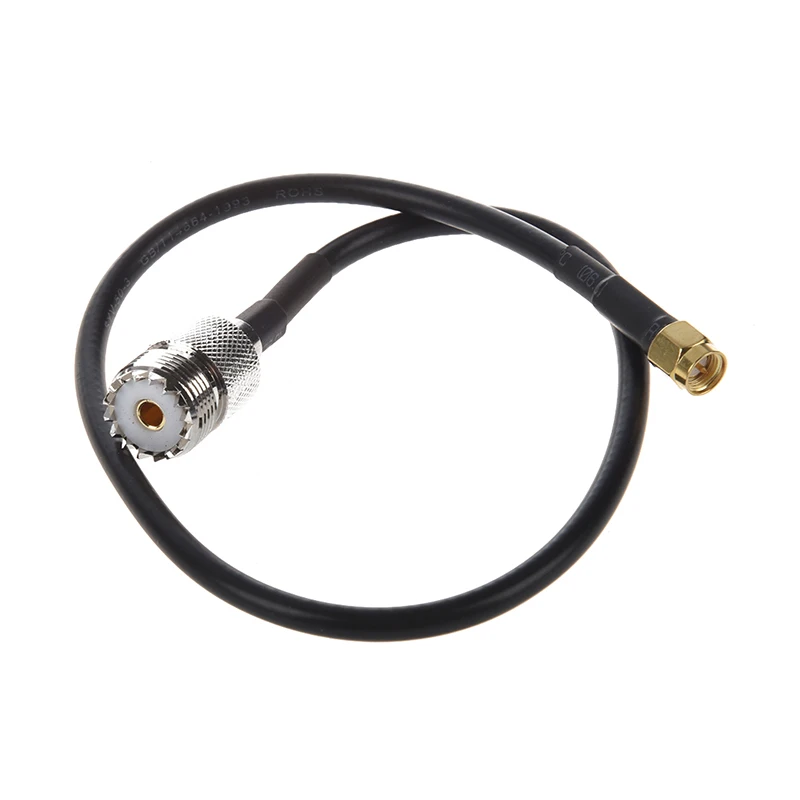 SMA Мужской к разъем UHF Соединительный пигтейльный кабель Черный цвет; 40 см