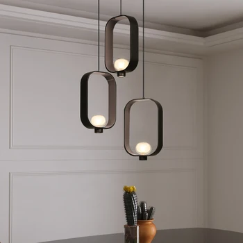 

Postmodern Nordic LED Single - Headed Small Chandelier High Quality Iron Glass G4 Bulb Bedside Staircase Corridor Room Lamp
