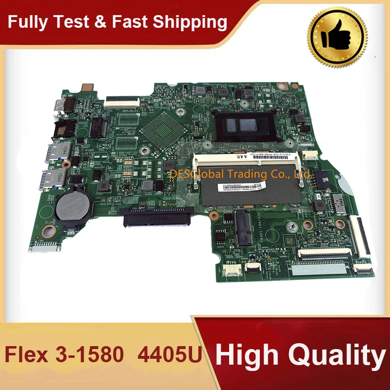 

For Lenovo Ideapad Flex 3-1580 1570 1470 Laptop Motherboard DDR3L 4405U CPU Mainboard Working Perfectly Fast Shipping