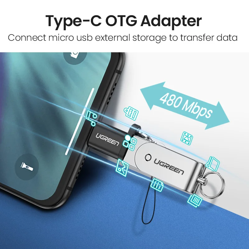 Кабель адаптер Ugreen USB Type C 3 1 к Micro конвертер для Xiaomi 4C Lg G5 Nexus 5x6p Oneplus2 Macbook C|type c