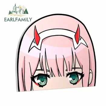 

EARLFAMILY 13cm x 12.6cm for Darling In The FranXXX Zero Two Avatar Motorcycle Car Stickers Personality Decal Trunk Car Styling