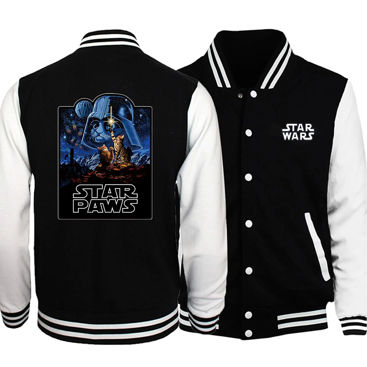 Забавная звезда войны лапы бейсбол плюс размерные куртки для мужчин Новинка Зима Осень Теплый Фитнес хип хоп теплая куртка модные толстовки