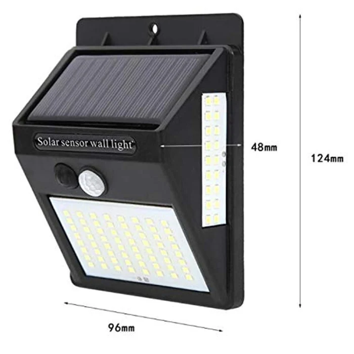 100LED IP65 Водонепроницаемый 3 стороны светящийся солнечный датчик движения настенный светильник с управлением светильник L5