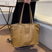 

Large Design Tote Bag Female Luxury Soft Leather Shoulder Bag Big Size All Match Shopper Bag Women's Trendy Casual Handbags Sac