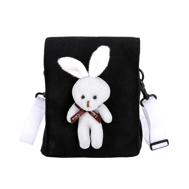 Игрушки, маленькая диагональная посылка, Kawaii, заячьи ушки, сумки, мягкая кукла, набитая животным, игрушки, сумка, подарки для телефона, девочек, детей DBB003