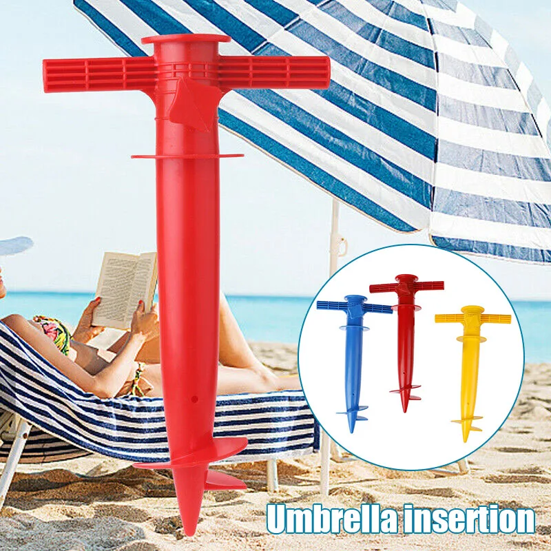 

Adjustable Sun Beach Umbrella Stand Spike Fishing Parasol Ground Anchor Holder QJS Shop