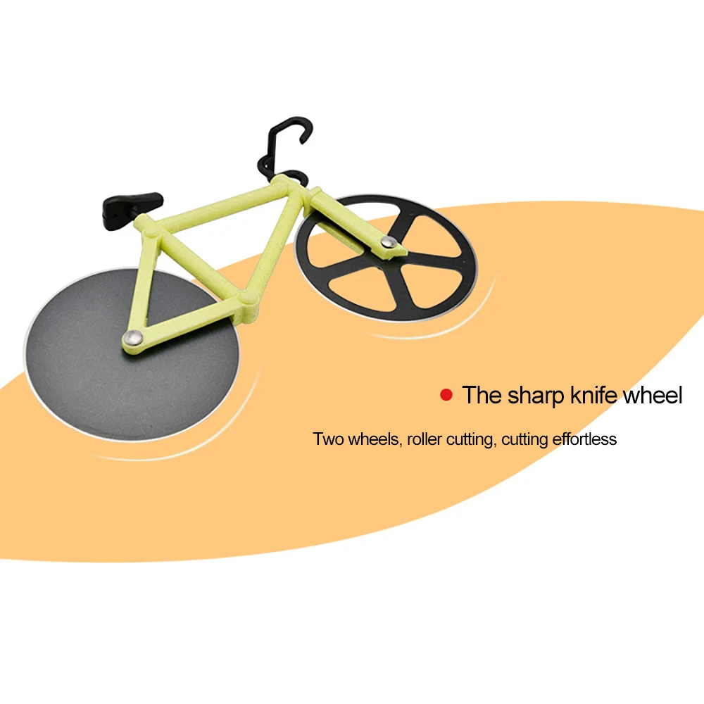 Креативный велосипедный резак для пиццы, колесо из нержавеющей стали, пластиковый велосипед, ролик для пиццы, измельчитель, слайсер, кухонные аксессуары для пиццы
