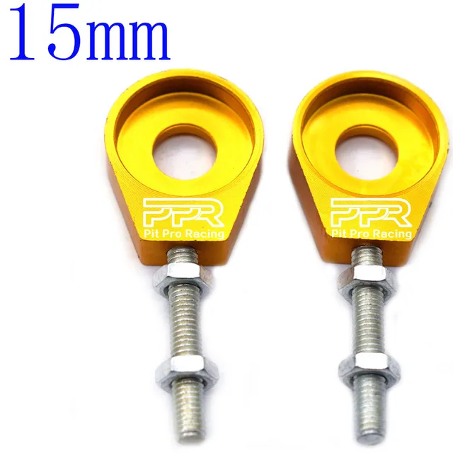 2x 12mm Chain Adjusters / Tensioners For 110cc 125cc ATV, Quad, Pit Bike, Dirt Bike