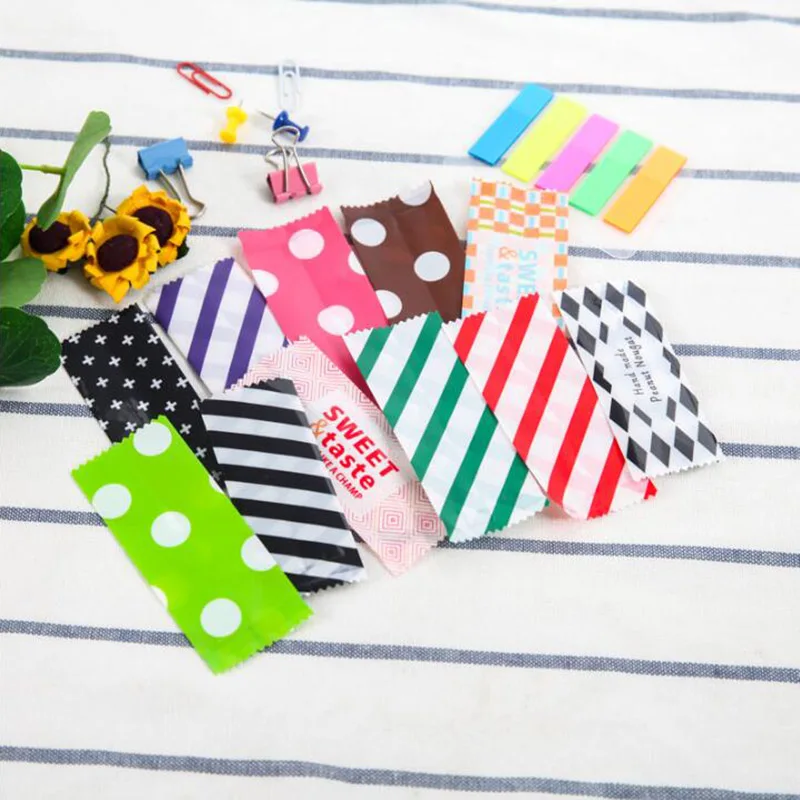 

AVEBIEN 100pcs New Nougat Packaging bag Cellophane Bag Gift Cookie Fudge Candy Bags Baking Package DIY Handmade Candy Gift Bag