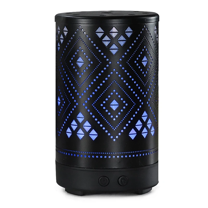 XMX-Metal Grid Essential Oil Diffuser 100Ml Aroma Diffuser Ultrasonic Aromatherapy Humidifier Cool Mist Maker for Home Office