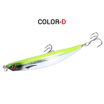 

1pcs/Sea fishing Pencil floating fishing hard bait 9cm/7.5g Artificial3D eyes Swiming sink Wobbler Rotating sinking fish tackle