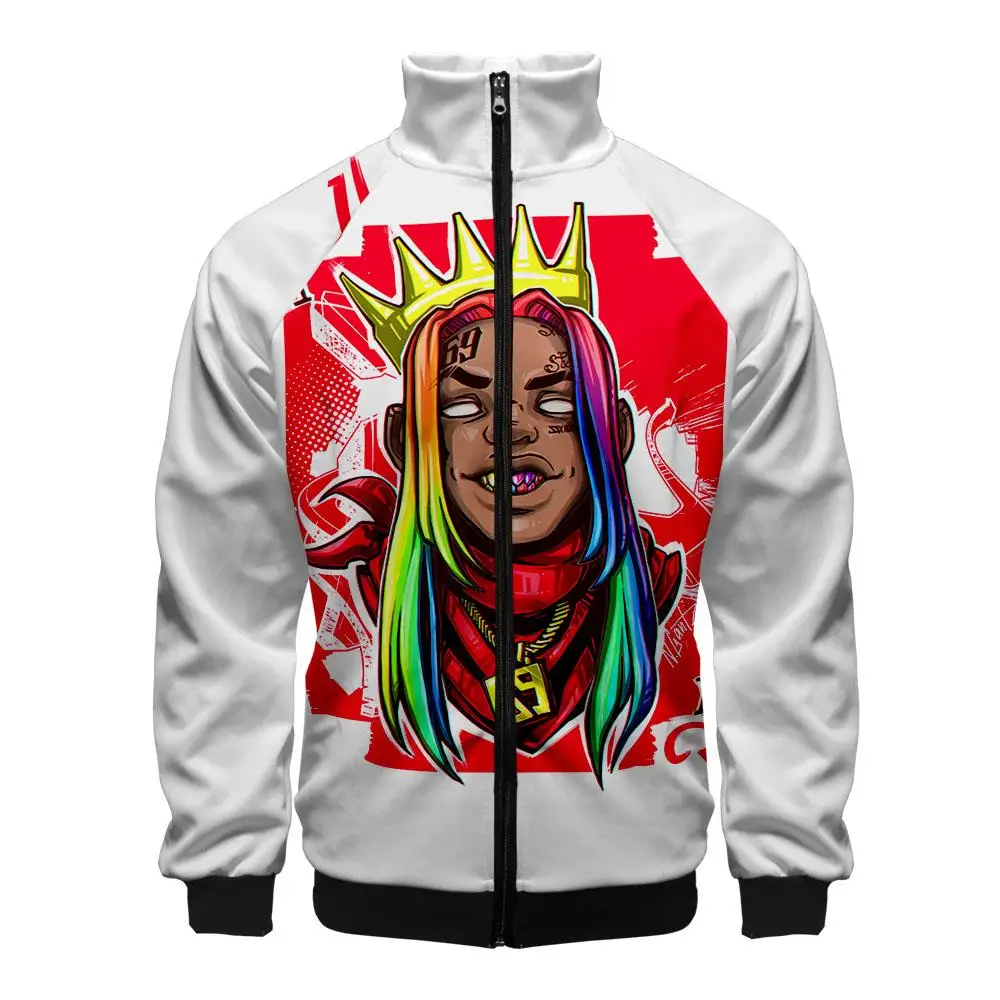 6ix9ine альбом Gooba 3D молния куртки повседневные толстовки осень и весна одежда