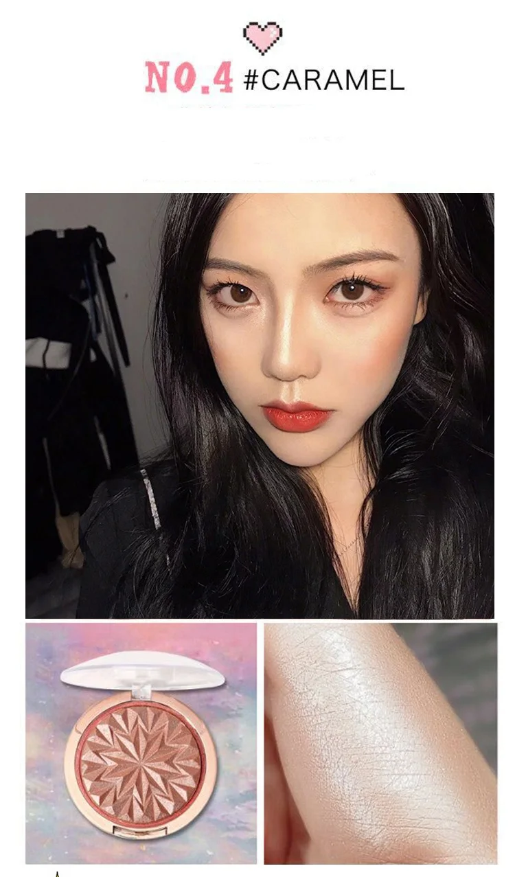 Макияж, мерцающая пудра, хайлайтер, палитра, основа, осветитель, подсветка лица, косметика для контурирования глаз, набор для свечения, палитра, бронзатор