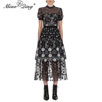 

Sequibed Dress 2020 Spring Sum-mer Long Party Evening Vestidos Women Sexy Sheer Mesh Sequined Short Sleeve Long Maxi Dresses