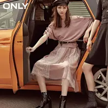 Только осеннее трикотажное платье-пуловер на шнуровке | 118346539