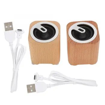 

2pcs Portable Camphor Wood Real Wood 4.0 2.4GHz 500mah Battery Wireless Speakers bocina