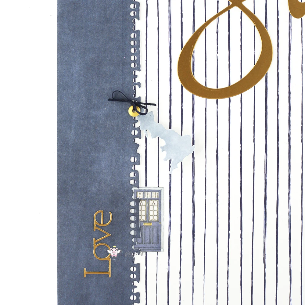 돼지 공예 금속 절단 다이 컷 금형, 인사 카드 가장자리 스트립, 스크랩북 종이 공예 칼 금형, 블레이드 펀치 스텐실 다이