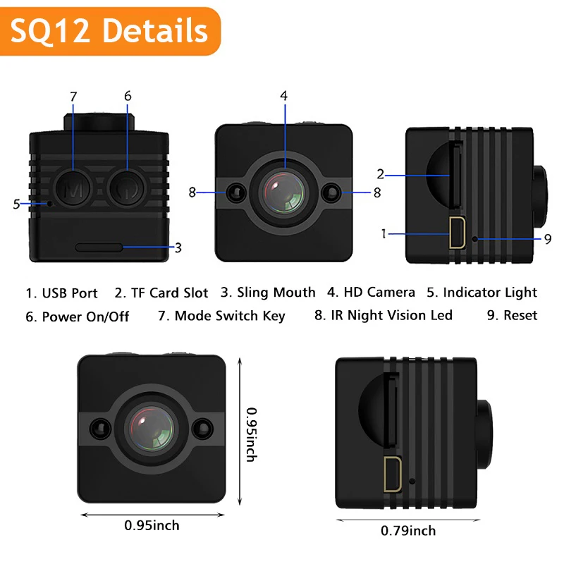 Оригинальная мини DV камера SQ11 SQ12 Camaras WiFi SQ13 Espia Full HD ночного видения Видео Диктофон экшн нательная камера микро камера
