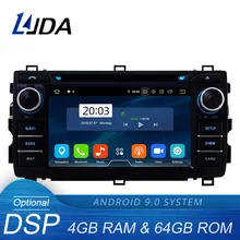 LJDA Android 9,0 автомобильный dvd-плеер для Toyota AURIS 2013 Мультимедиа gps навигация 2 Din автомагнитола ips стерео DSP 4G+ 64G