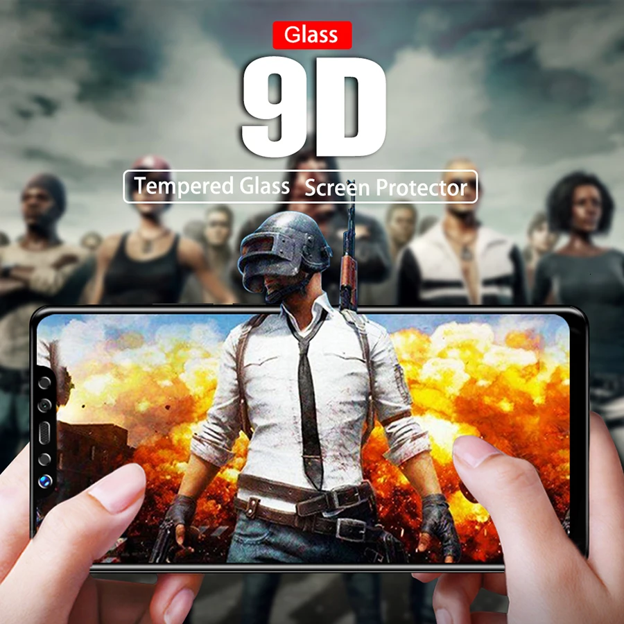 9D изогнутое закаленное стекло для Xiaomi Redmi Note 8 8 Pro 7 6 Note 5 5A Prime 4 4X полное покрытие экрана Защитная пленка 10 шт