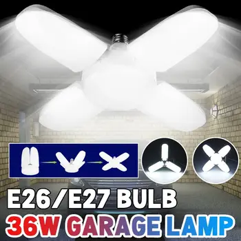 

36W 3/4 Blades Led Garage Lights LED Shop Light,Deformable LED Light Bulbs for Garage Ceiling Lighting,Workshop Light